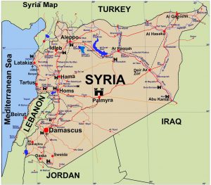 نقشه کشور سوریه 