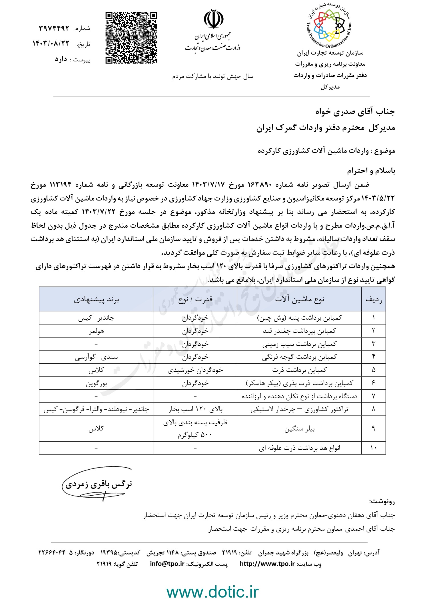واردات ماشین آلات کشاورزی کارکرده